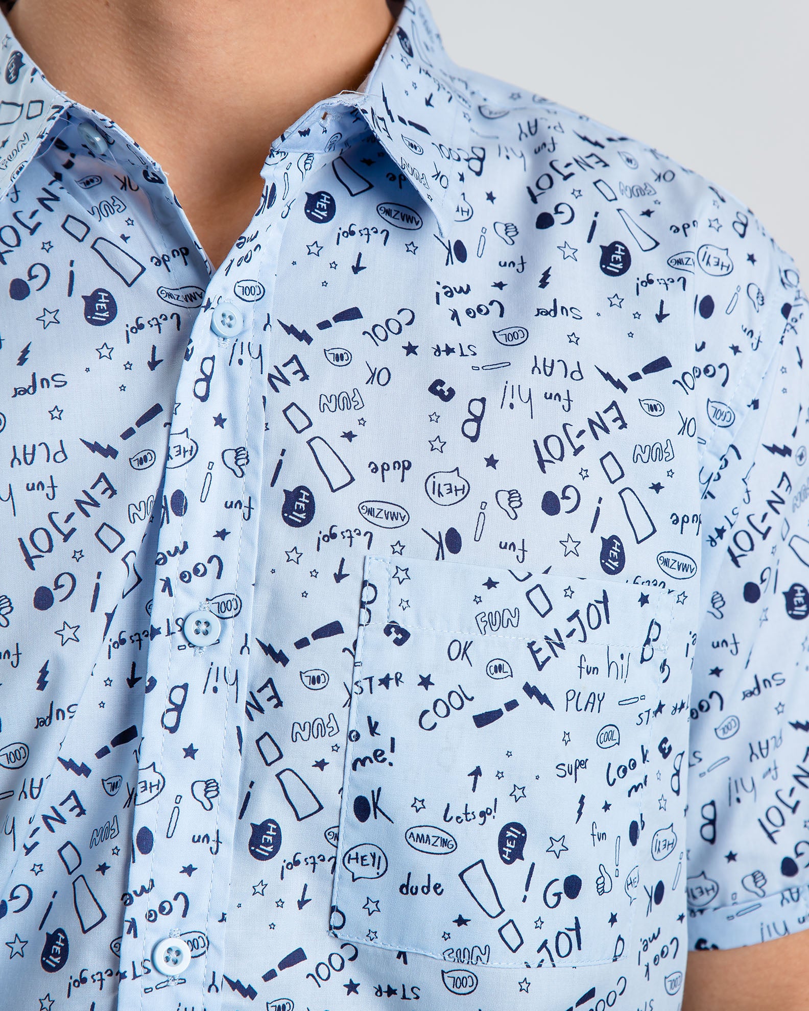 Men's Printed Short Sleeve Shirt 'Lampis'-COMB.6