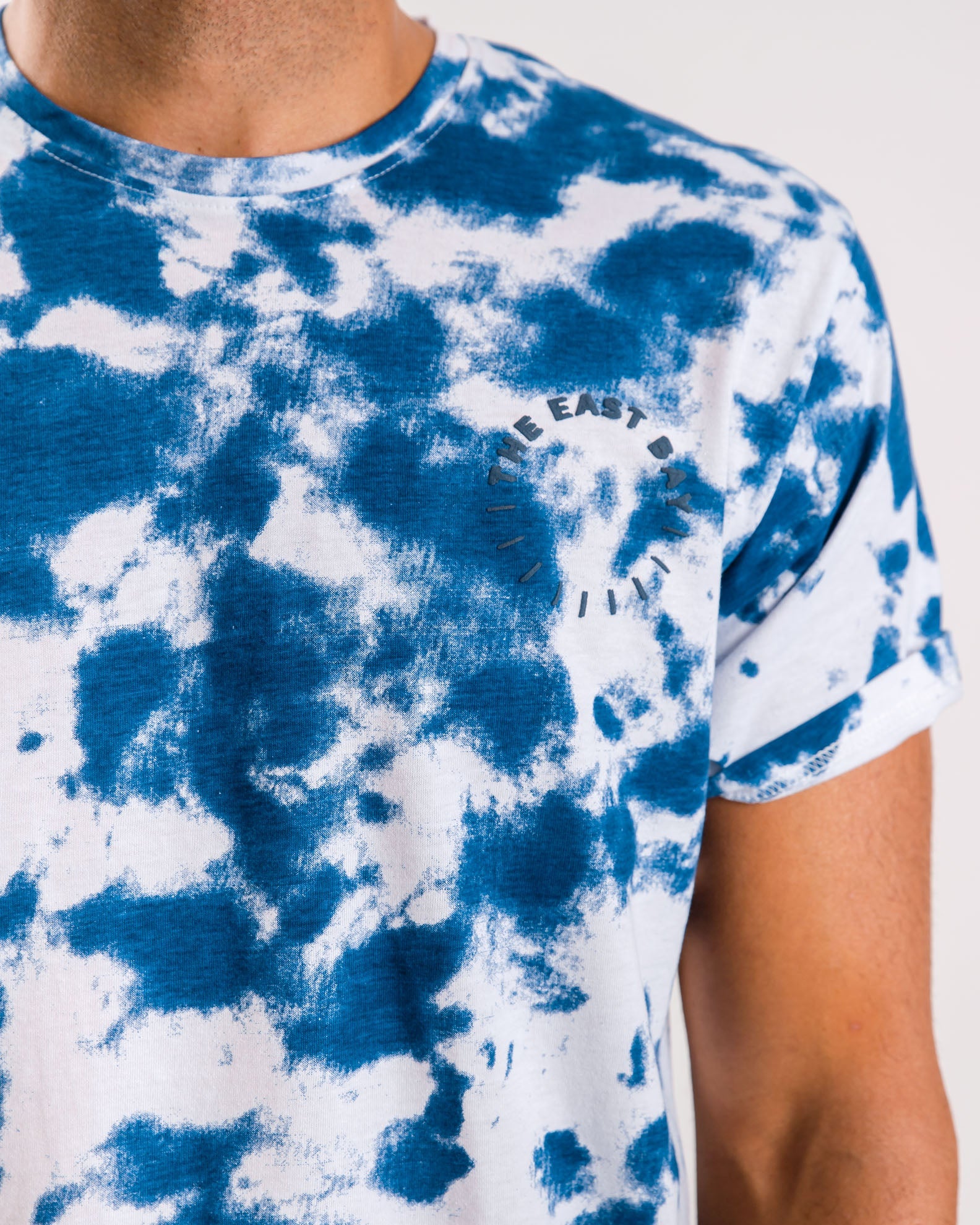 Men's short-sleeved t-shirt 'Tie dye'-BLUE DENIM