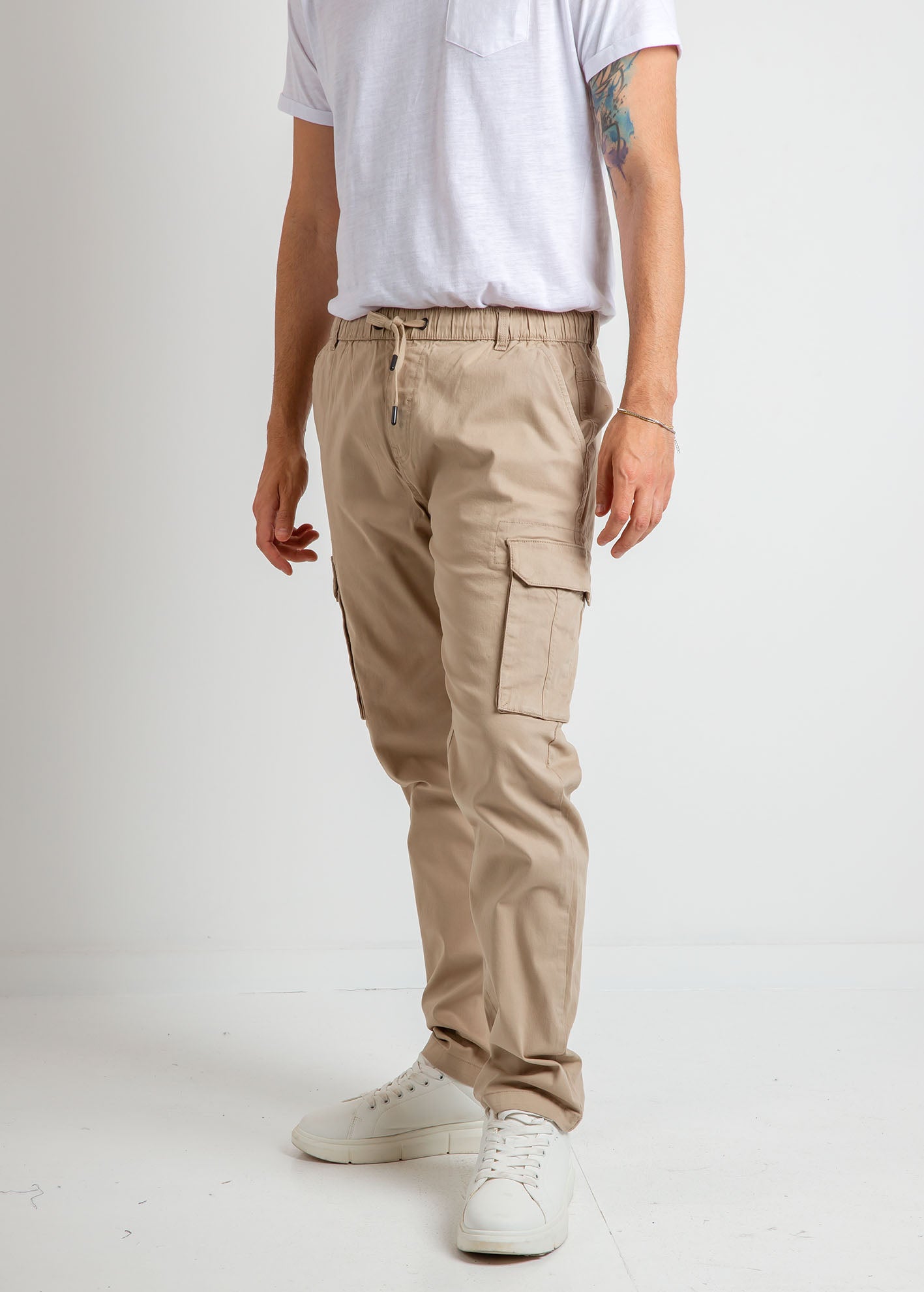 Ανδρικό παντελόνι cargo 'Prato'-BEIGE