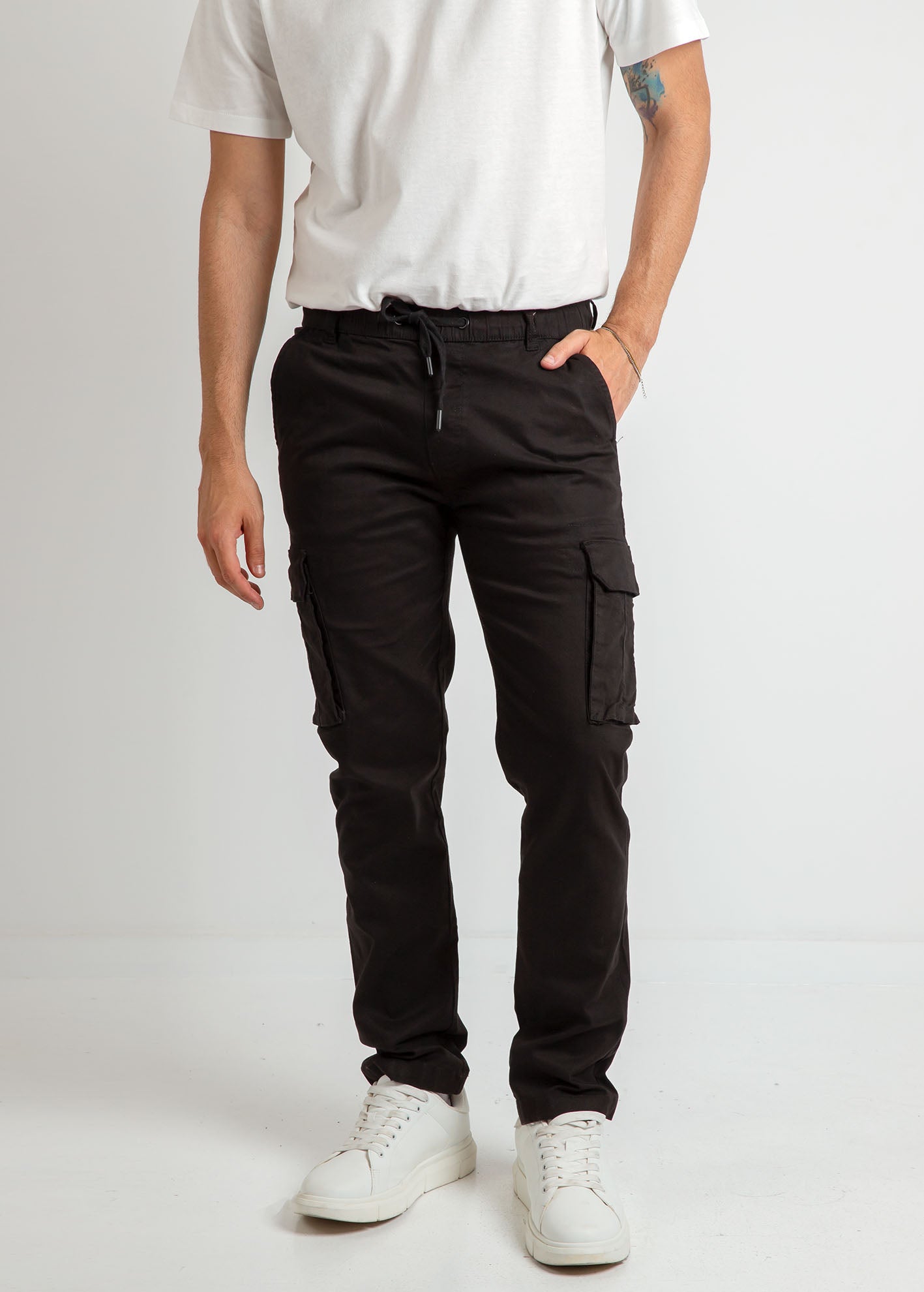 Ανδρικό παντελόνι cargo 'Prato'-BLACK