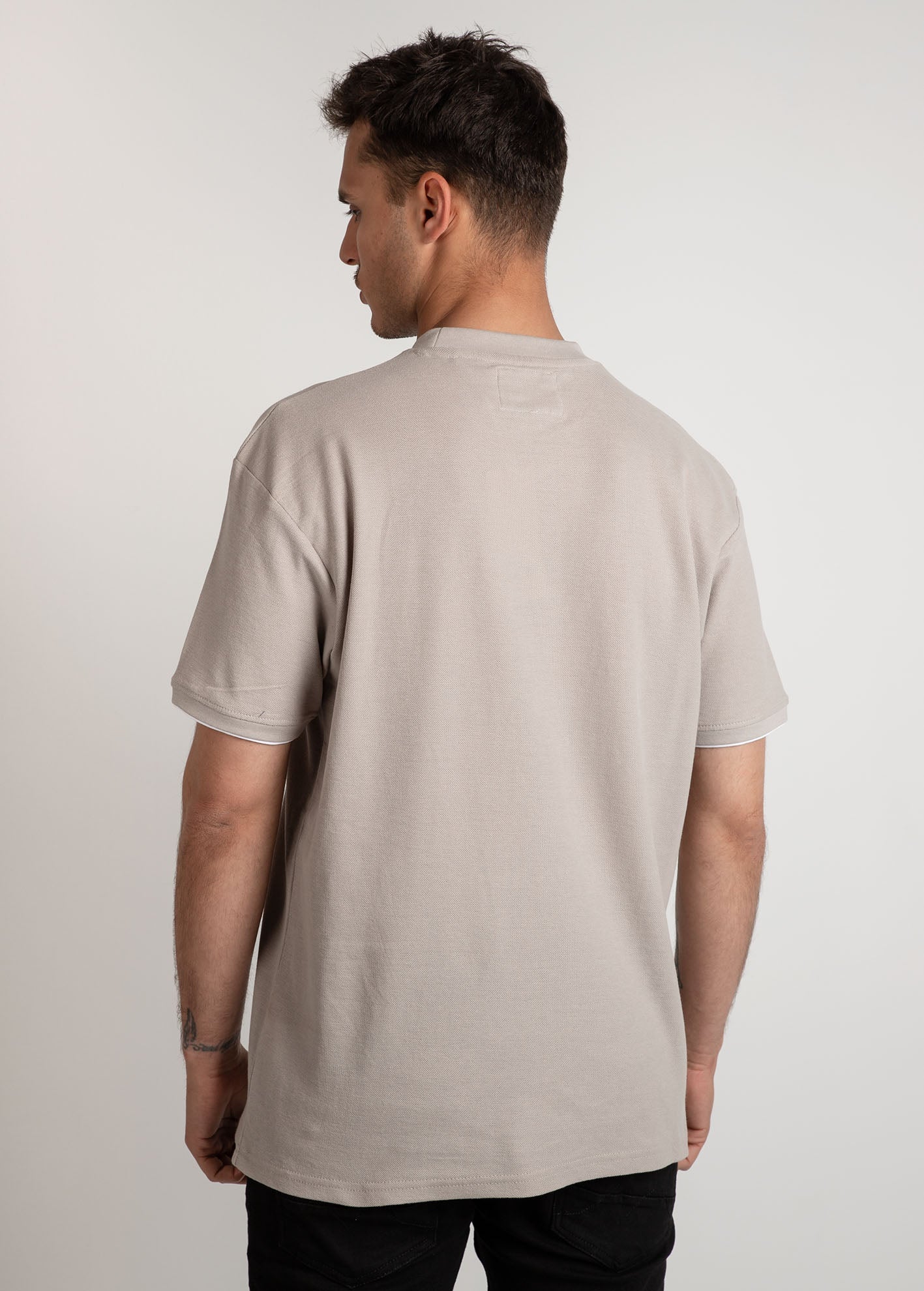Ανδρική πικέ μπλούζα 'Fan'-GREY
