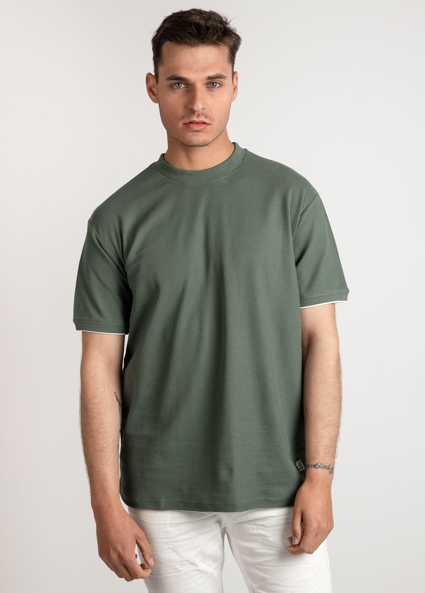 Ανδρική πικέ μπλούζα 'Fan'-KHAKI