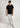 Ανδρικό t-shirt με κουμπιά 'Pesaro'-BLACK