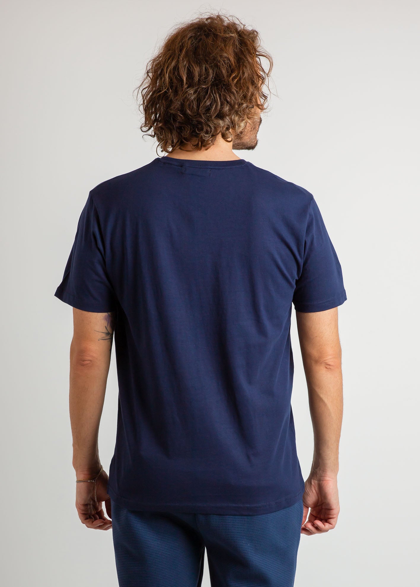 Ανδρικό t-shirt με τύπωμα 'Santa monica'-BLUE NAVY