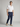 Ανδρικό παντελονι linen /cotton comfort fit 'Garland'-BLUE DARK