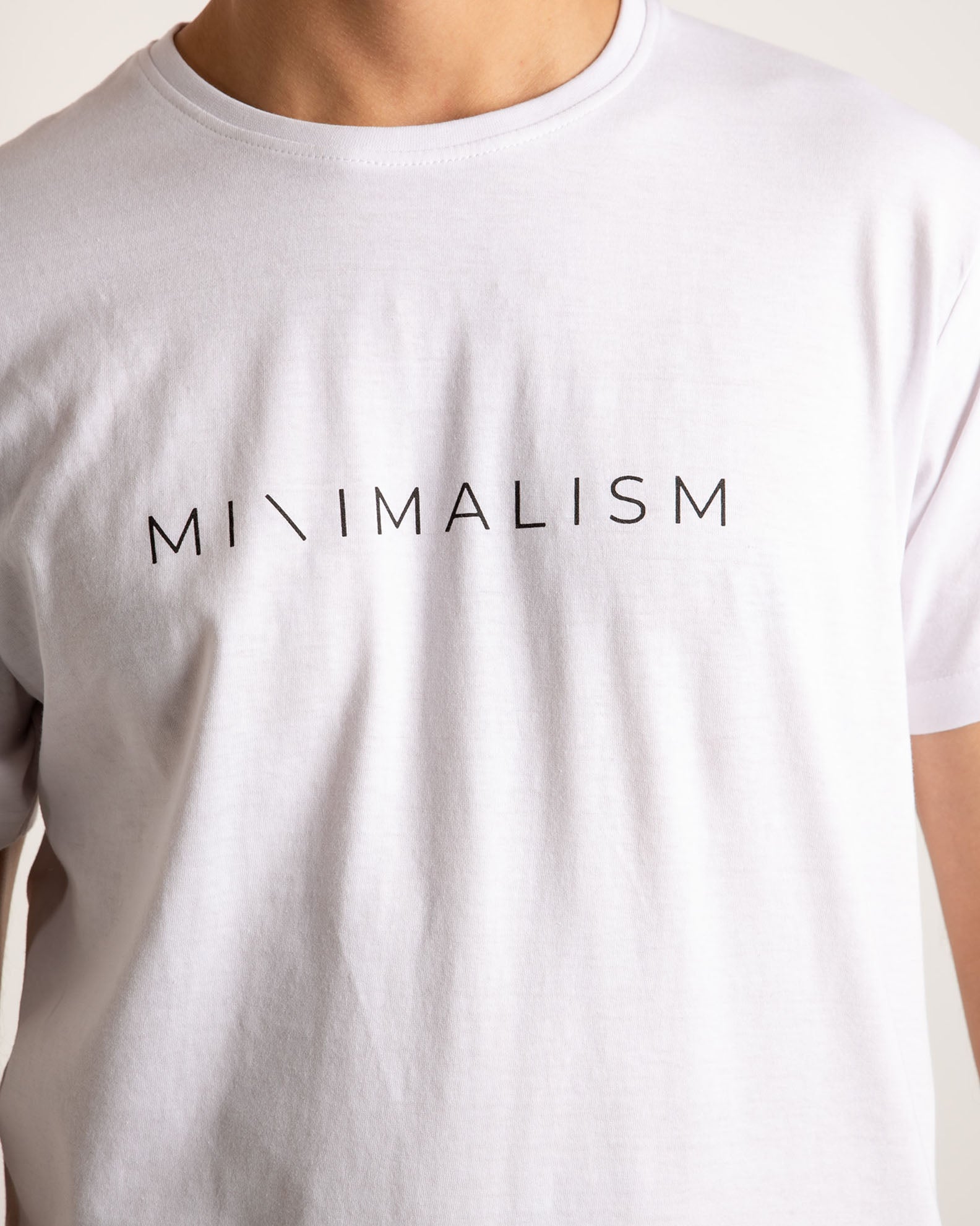 Men's short-sleeved shirt 'Minimalism'-WHITE