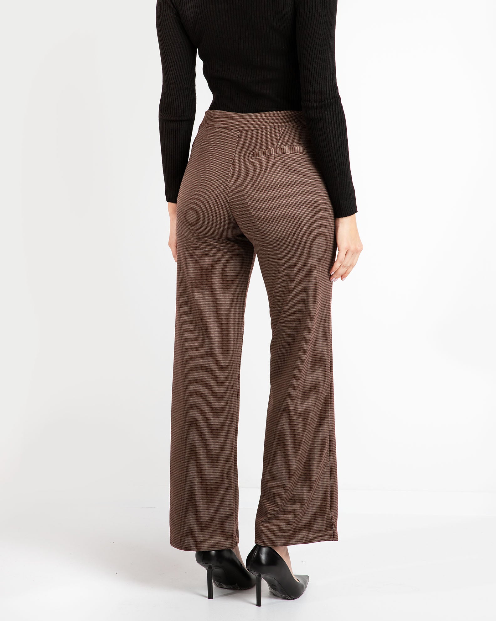 Women's checked trousers 'Id44una'-brown check