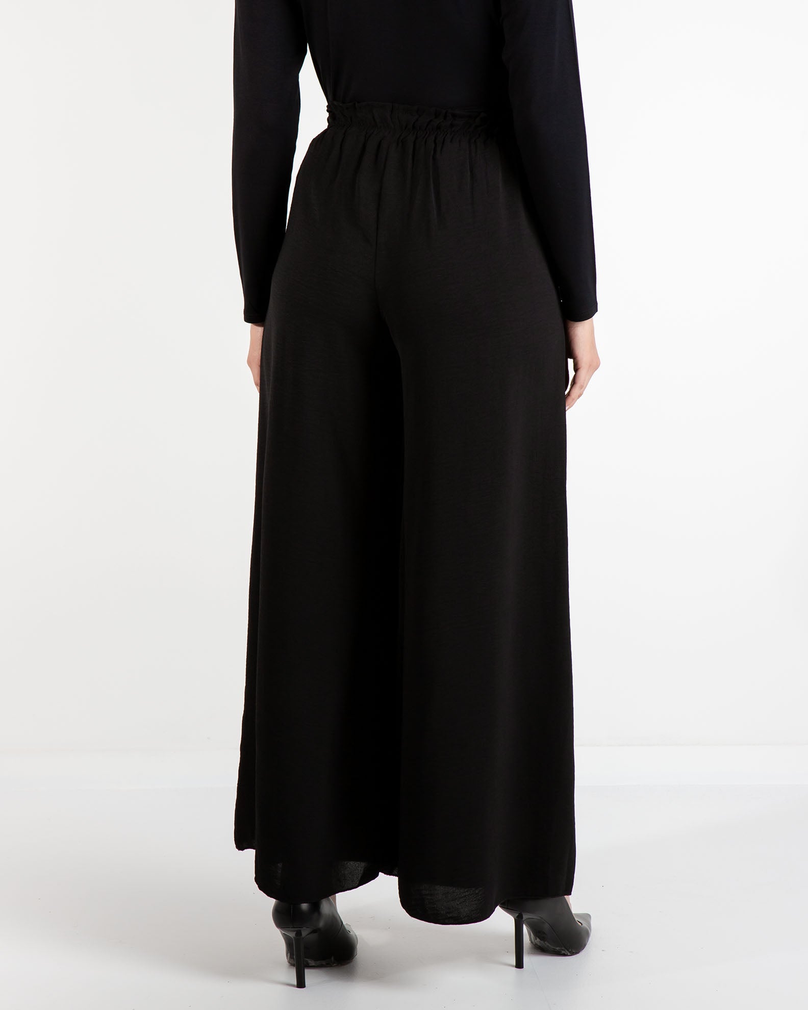 Women's 'Wi44lly' elastic loose trousers-black