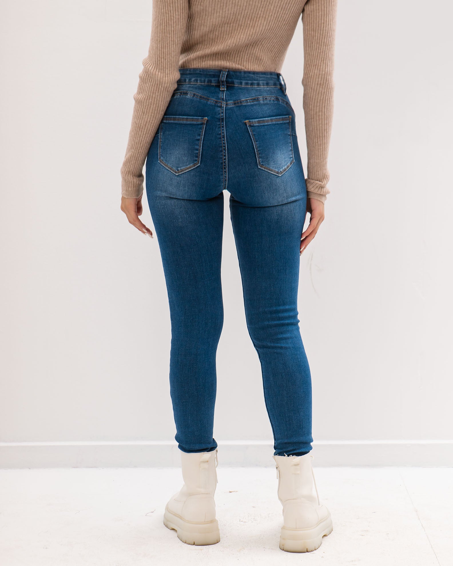 Women's High Waist Denim Pants 'Gl44ory'-blue