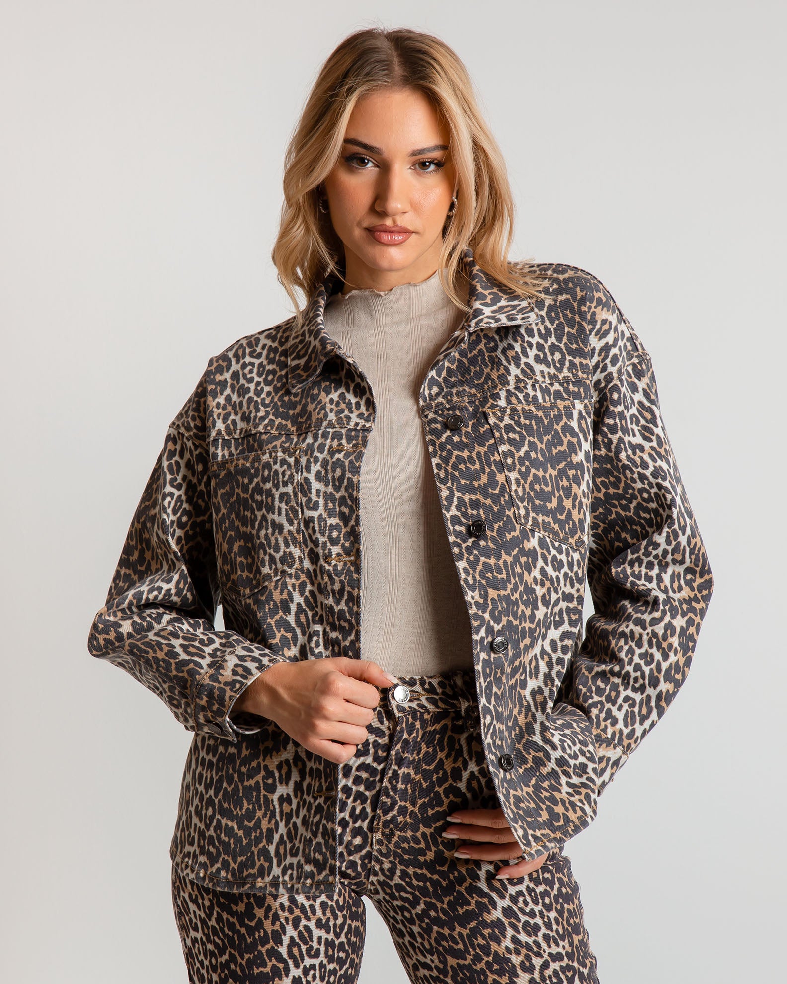 Women's leopard jacket 'Pa44yda'-7671 leo