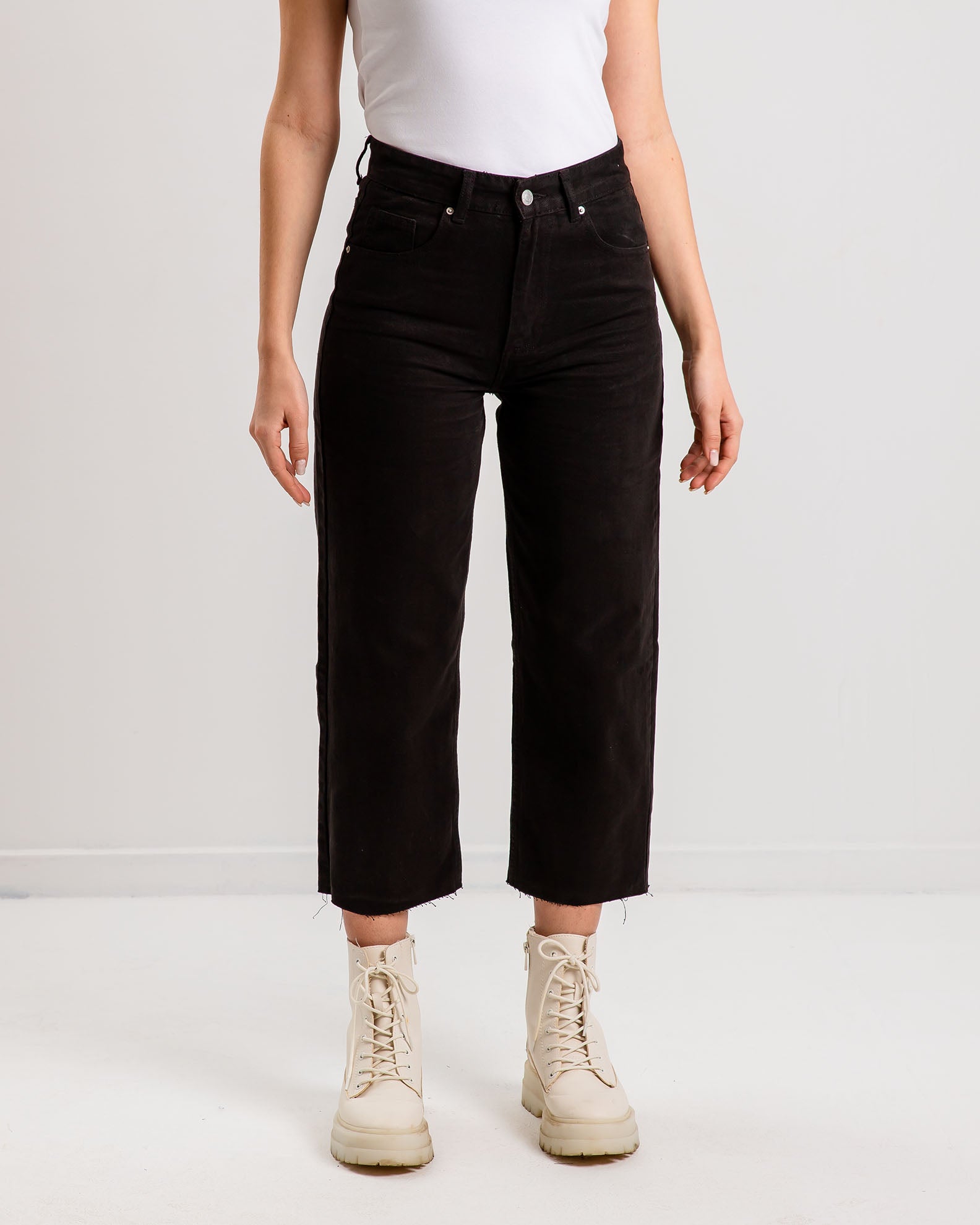 Women's High Waist Denim Pants 'Mira'-black