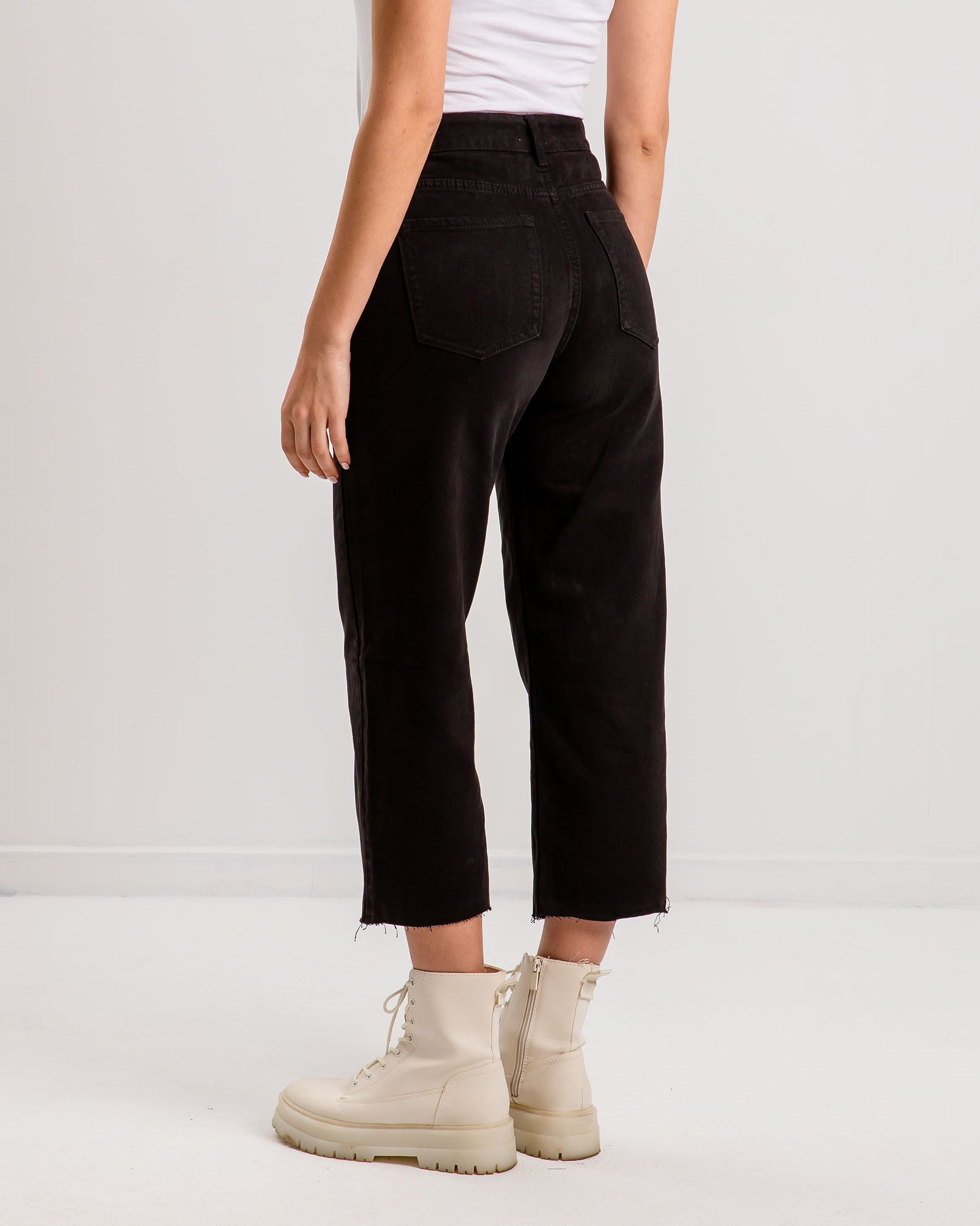 Women's High Waist Denim Pants 'Mira'-black