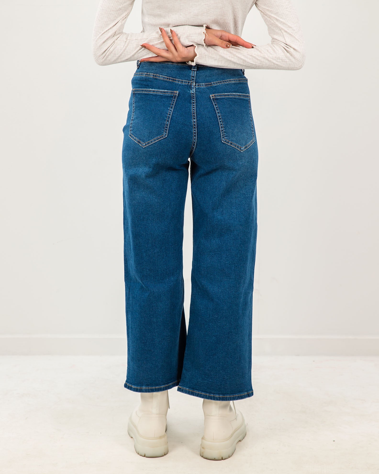 Women's High Waist Denim Pants 'Ri44kea'-dblue