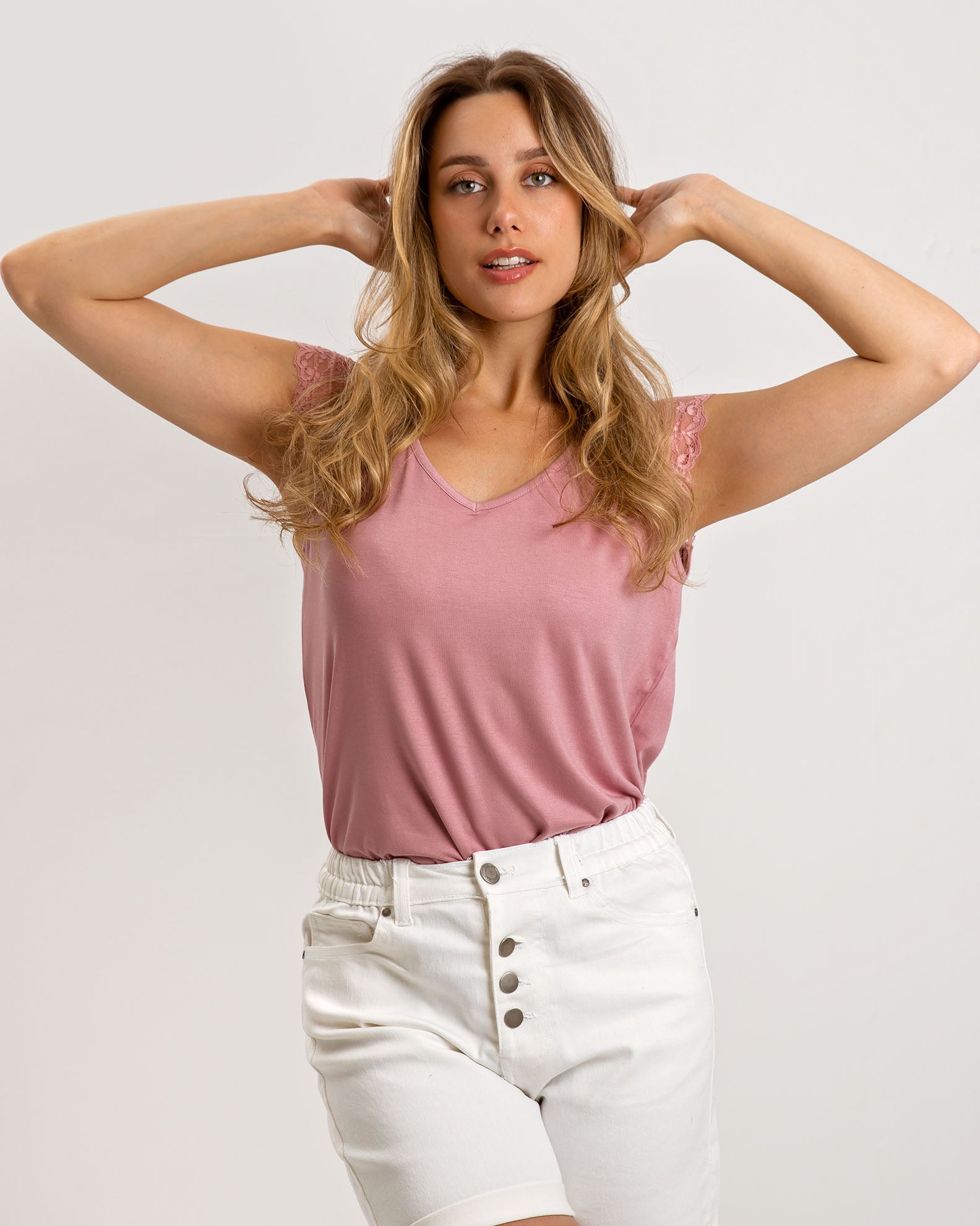 Γυναικεία μπλούζα με δαντέλα 'Jo44yce'-dblossom rose