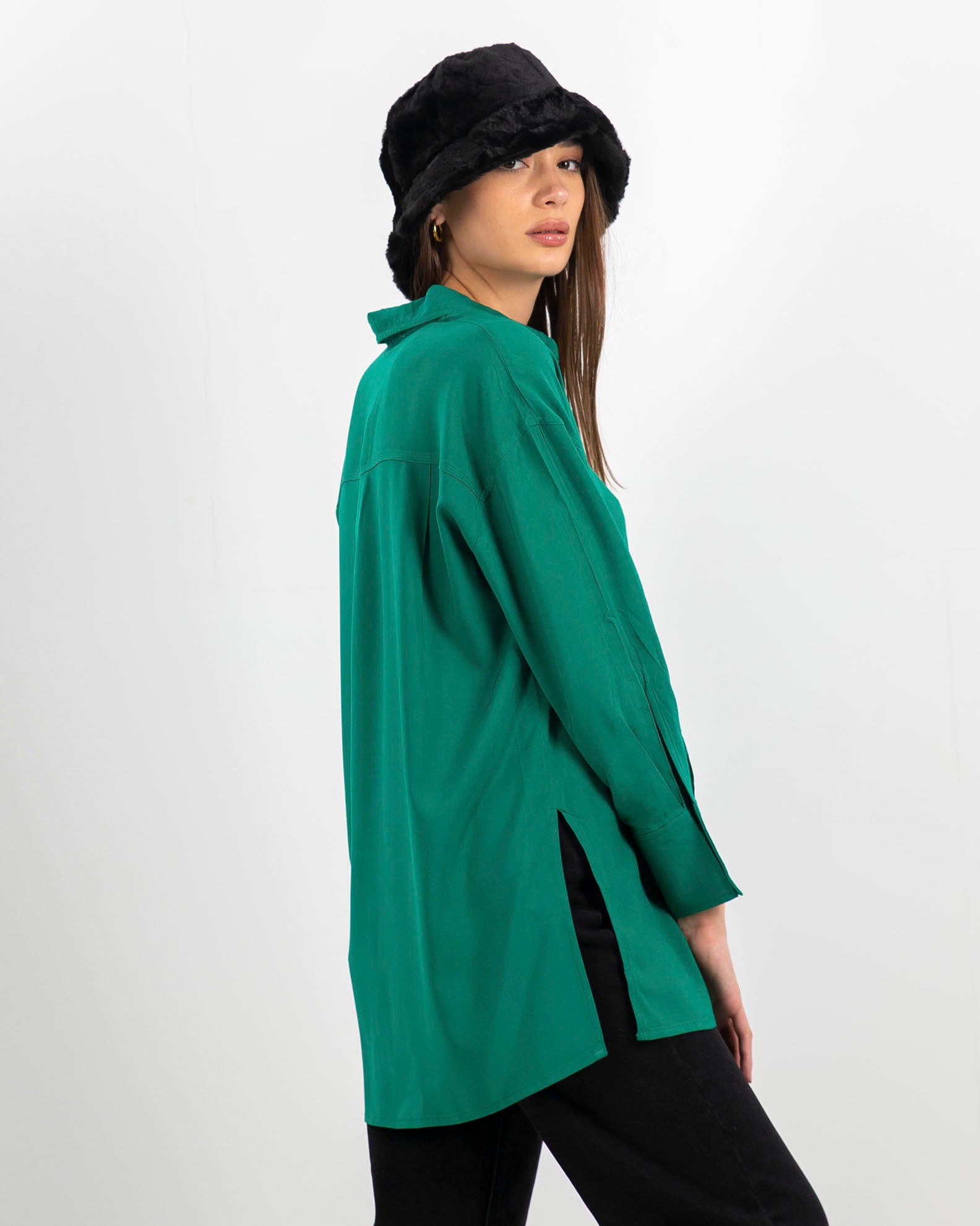 Women's Oversize Shirt 'Margo'-ultramarine green