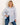 Women's Oversize Long Sleeve Shirt 'El44sa'-lblue stripe