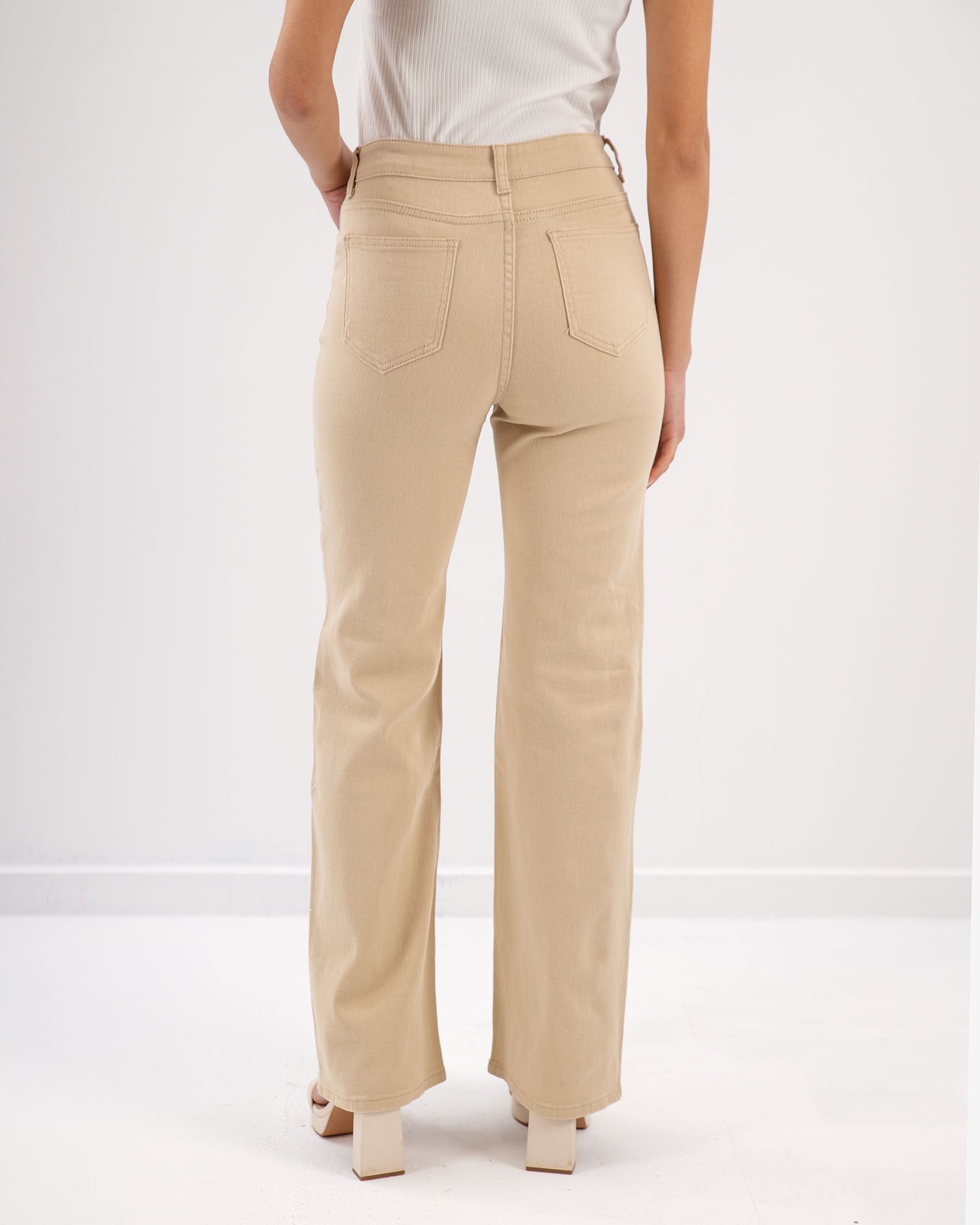 Women's Wide Leg Jeans 'Jean'-beige