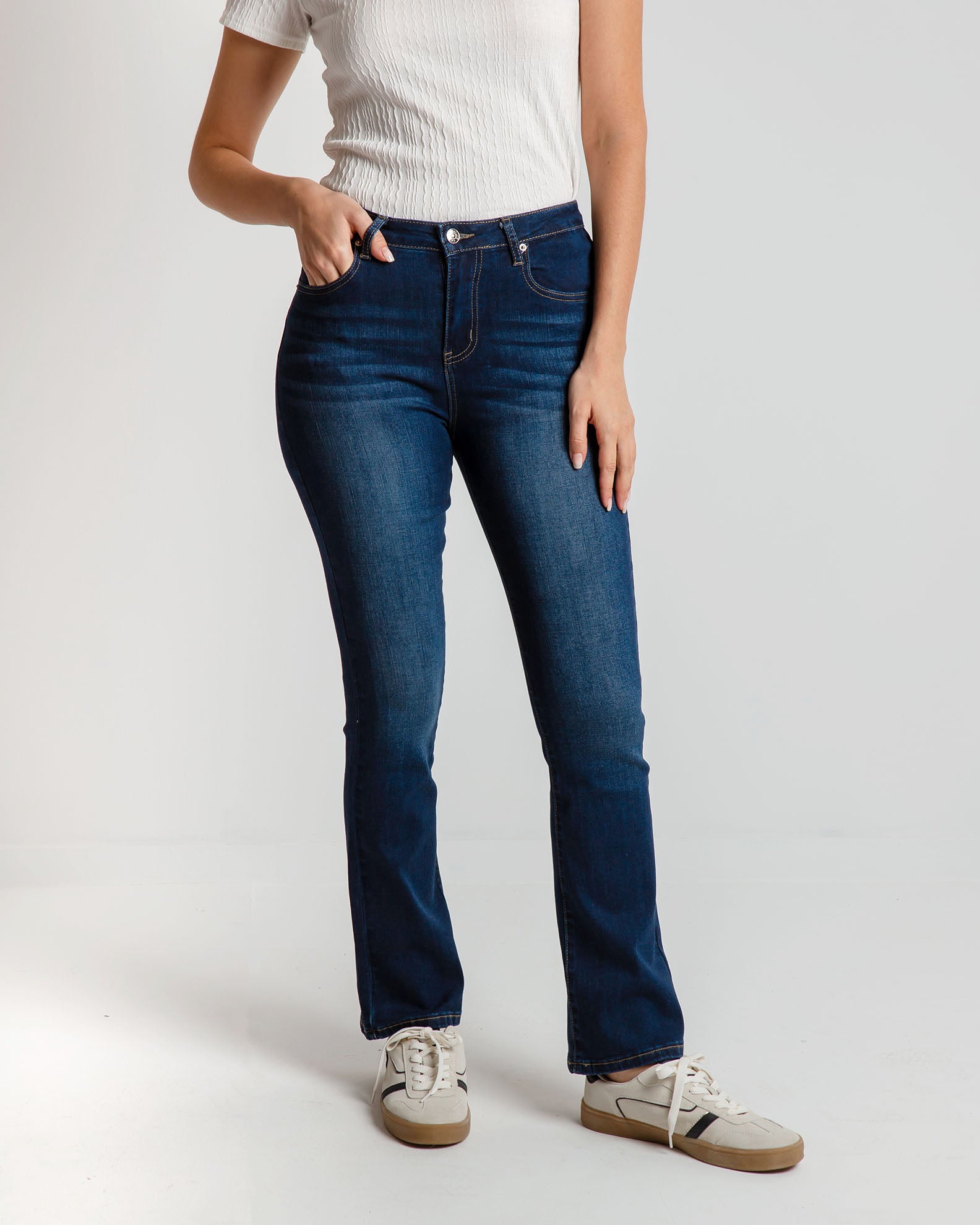 Women's High Waist Denim Pants 'Ka44ssy'-dblue