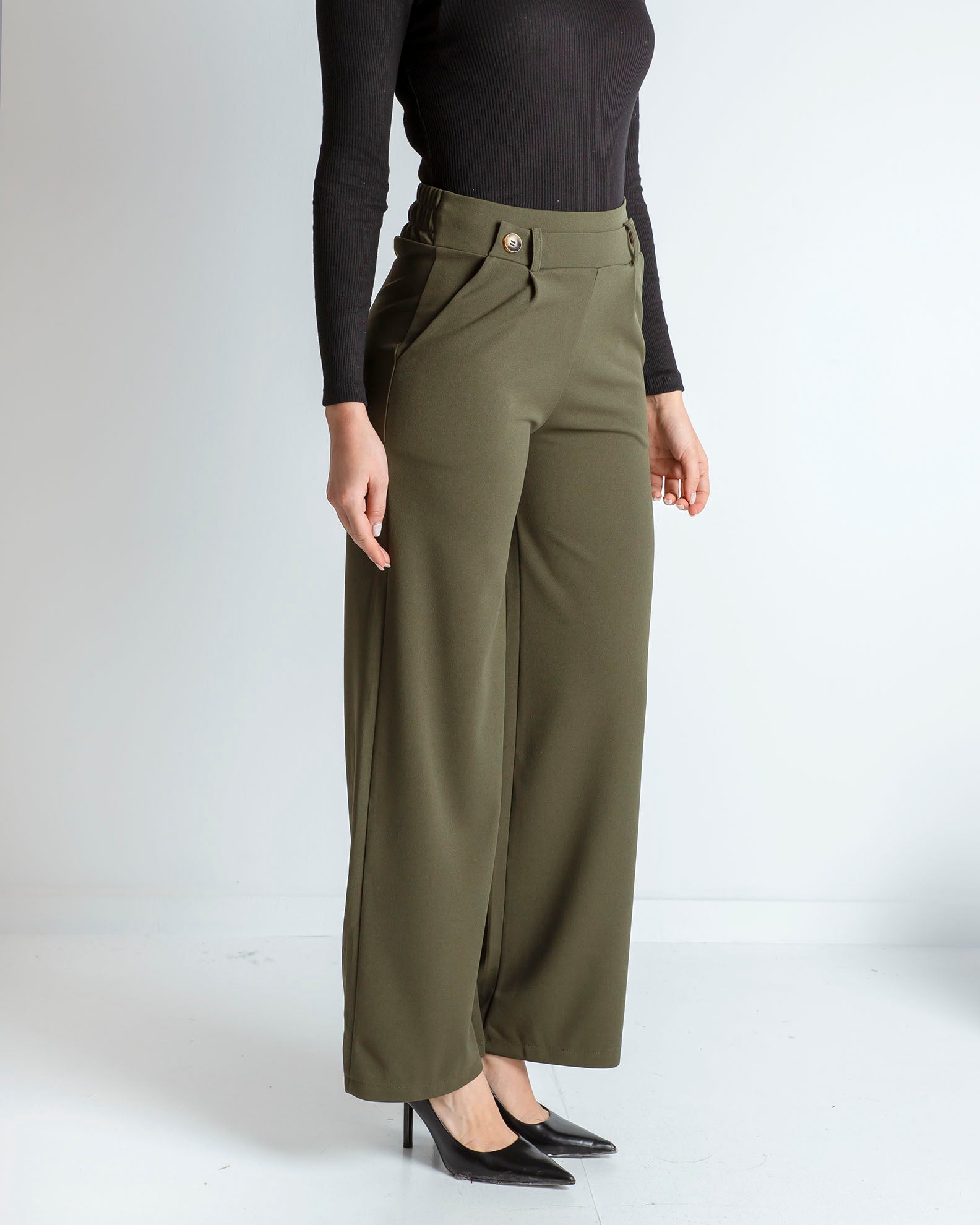 Women's trousers 'Ar44iane' black-KHAKI