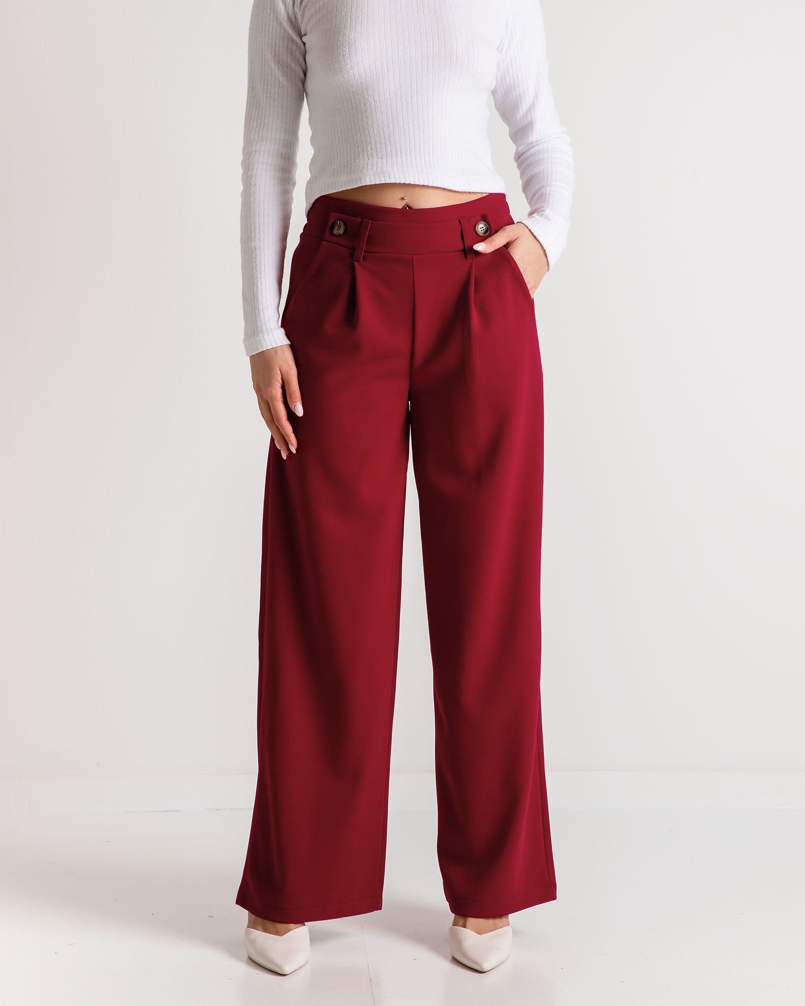 Women's trousers 'Ar44iane' black-RED