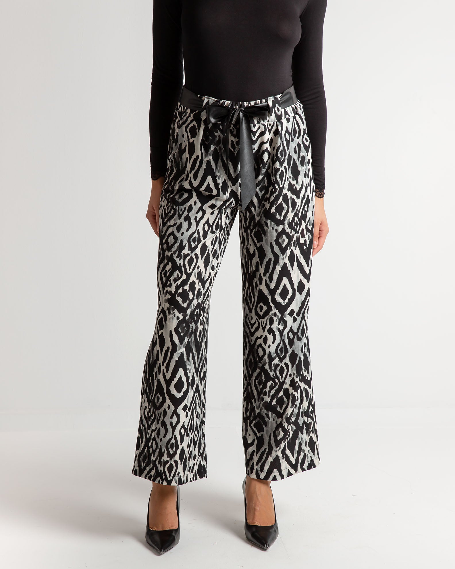 Women's printed pants-grey div