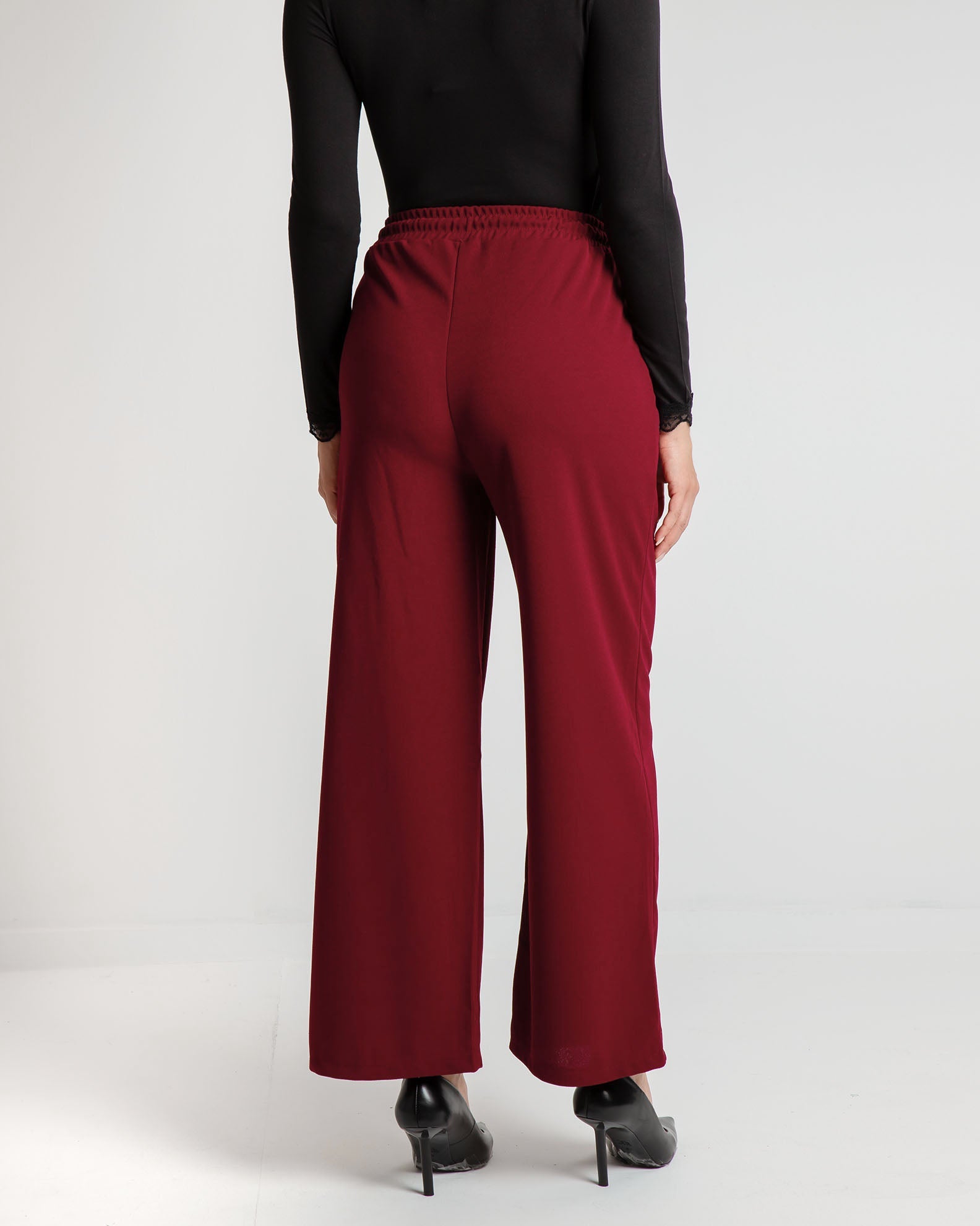 Women's wide leg trousers 'Jo44ya'-ruby red