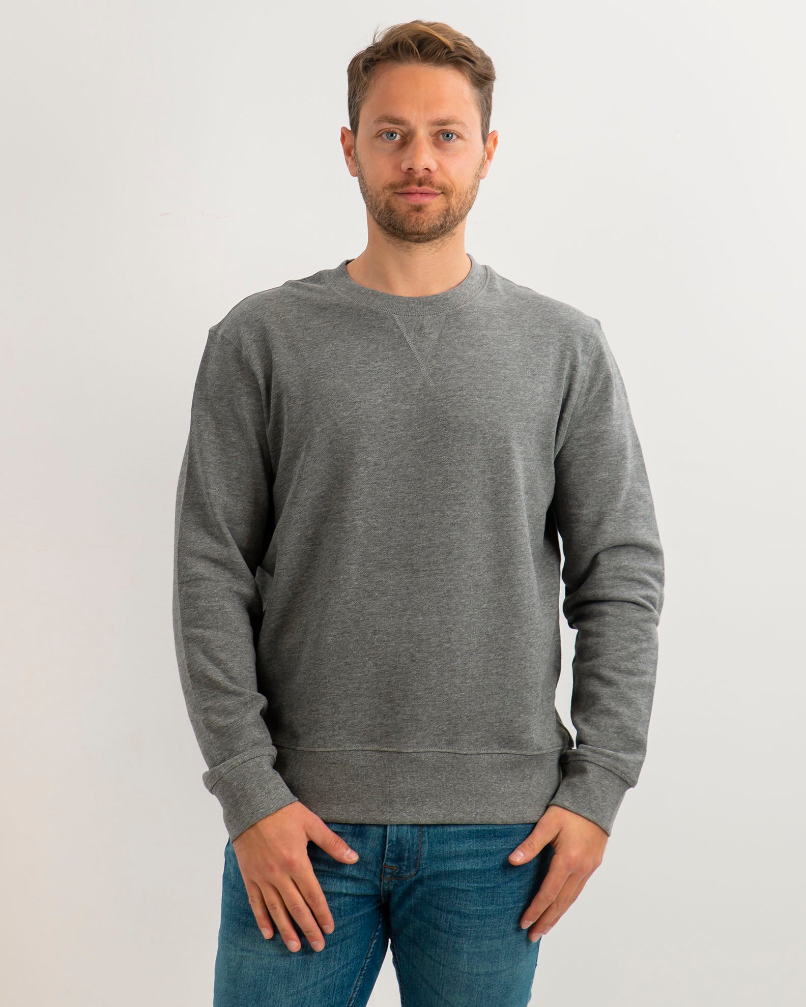 Men's Sweatshirt 'Jim'-grey mel