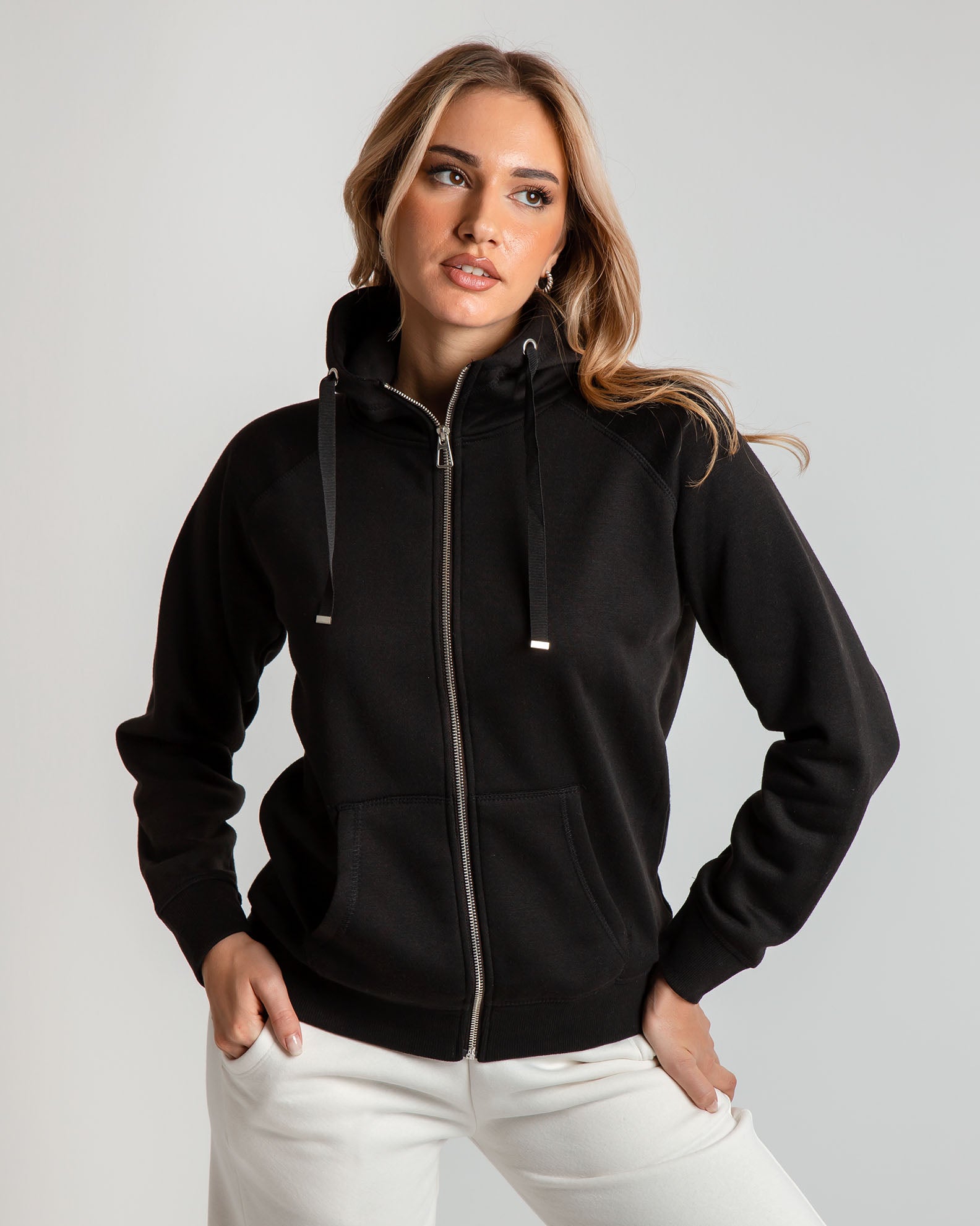 Women's Hooded Sweatshirt 'Maggi'-BLACK