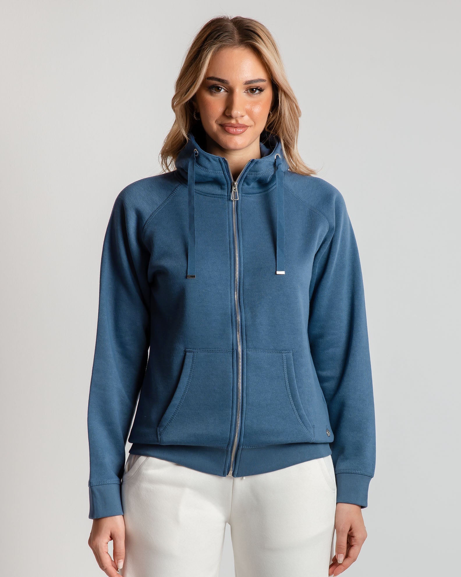 Women's Hooded Sweatshirt 'Maggi'-BLUE DENIM