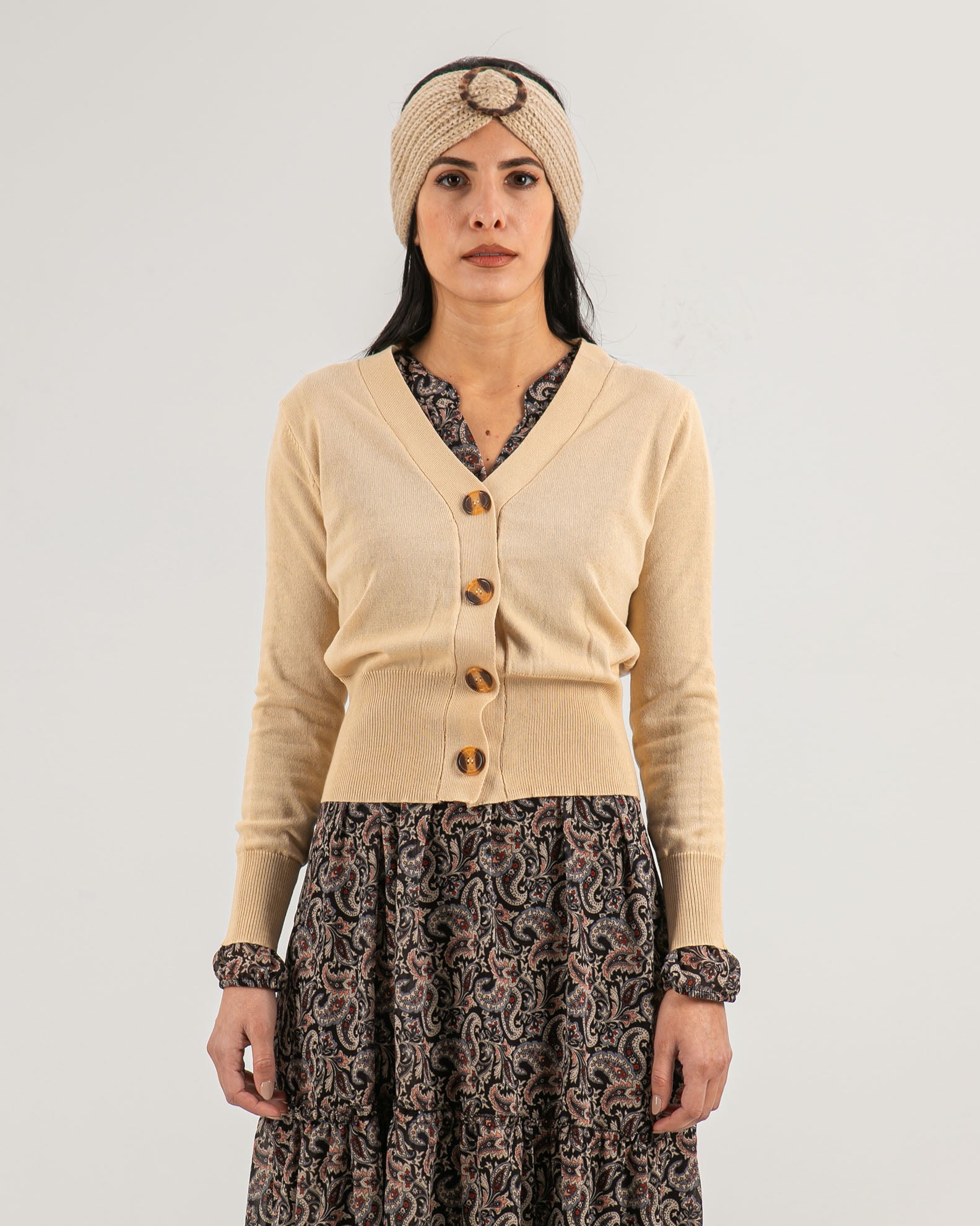 Women's Cardigan 'Anna'-ECRU