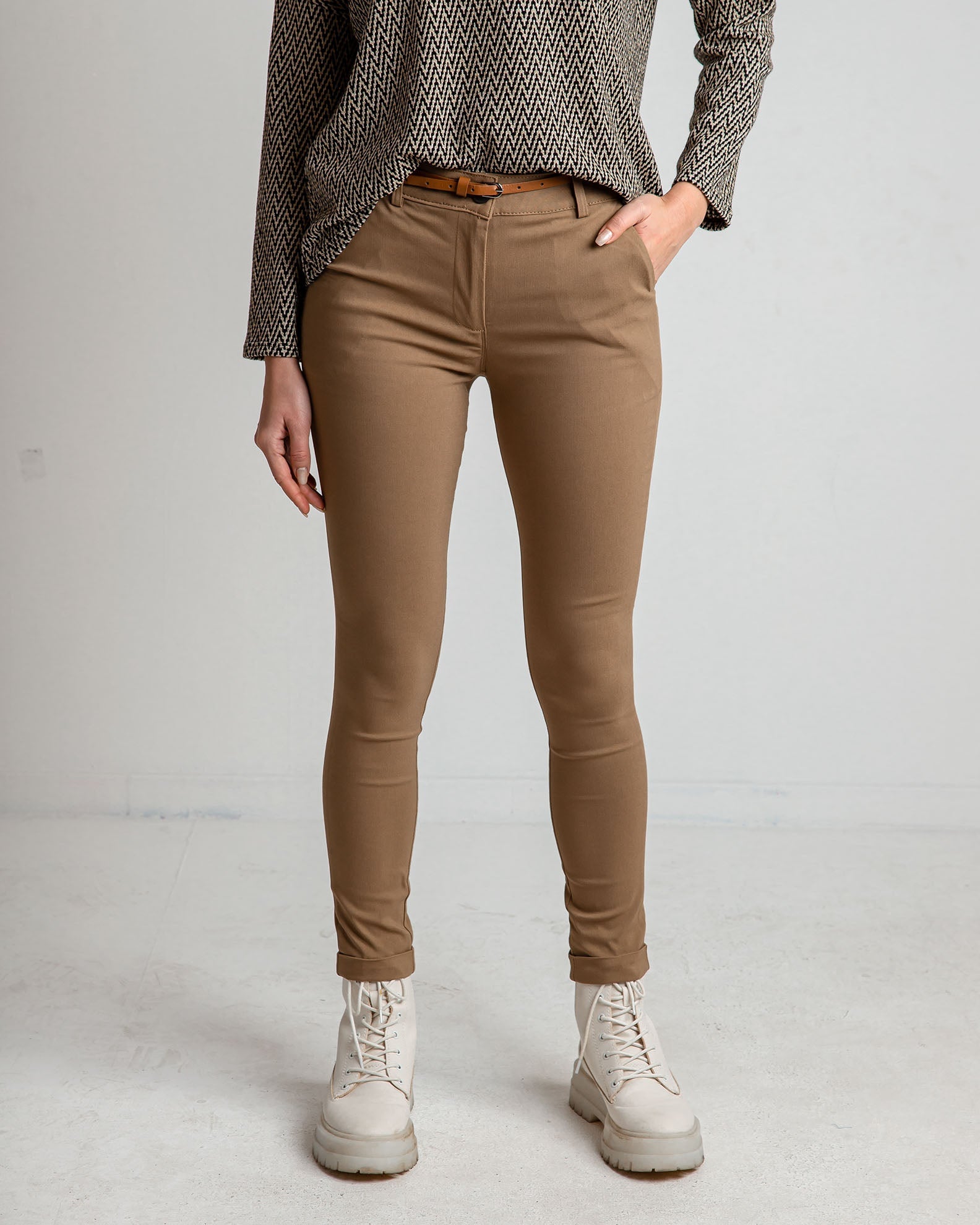 Women's Pants 'Marialena'-CAMEL