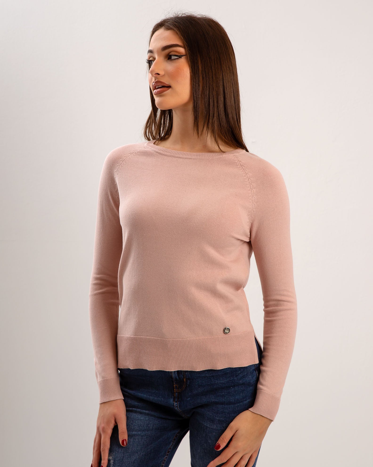 Women's Light Knitted Blouse 'Valeria'-PINK