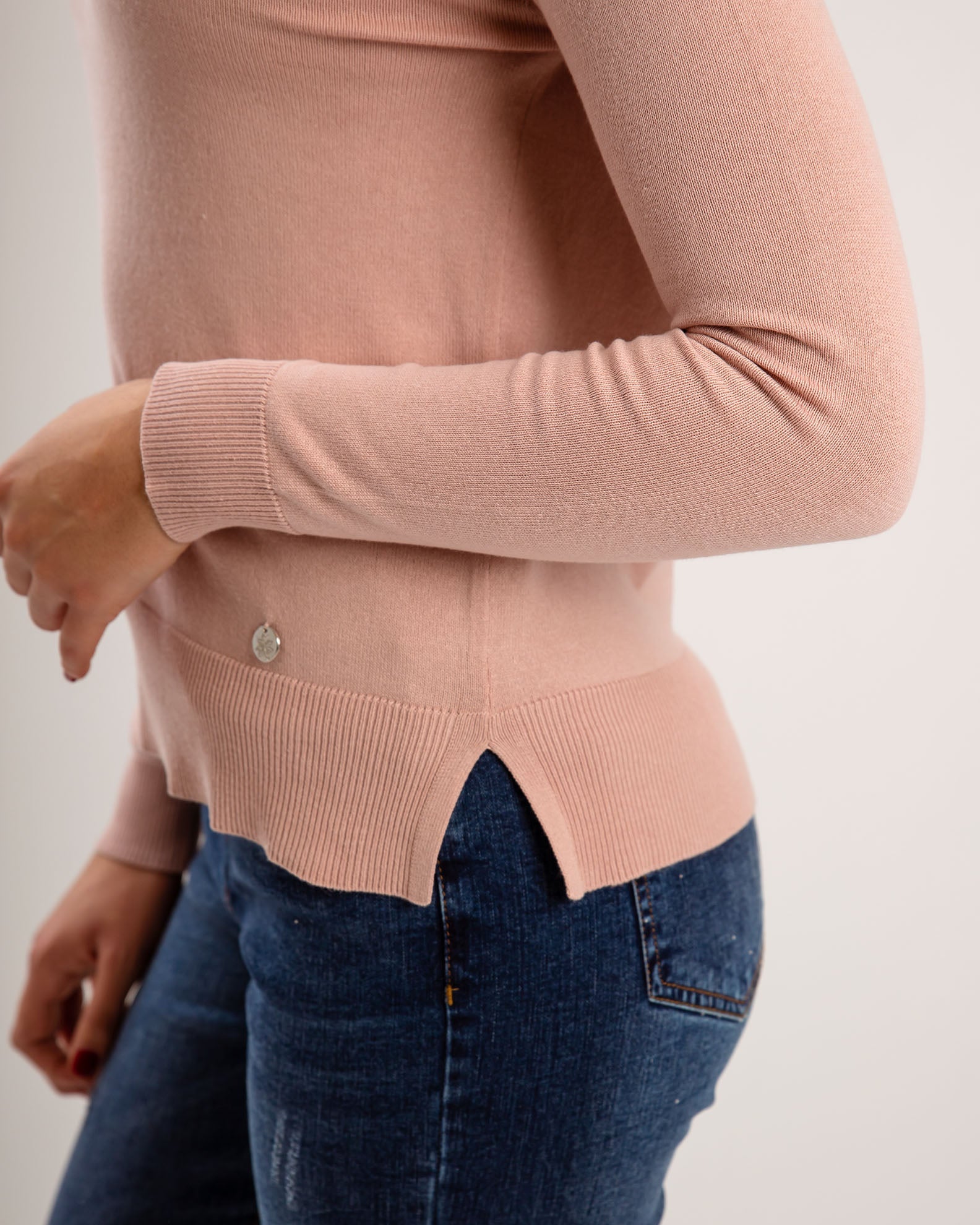 Women's Light Knitted Blouse 'Valeria'-PINK