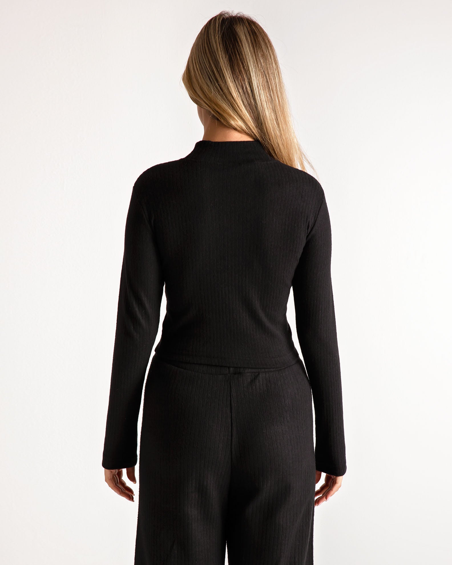 Women's rip-BLACK blouse