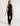 Women's rip pants -BLACK