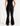 Women's rip pants -BLACK