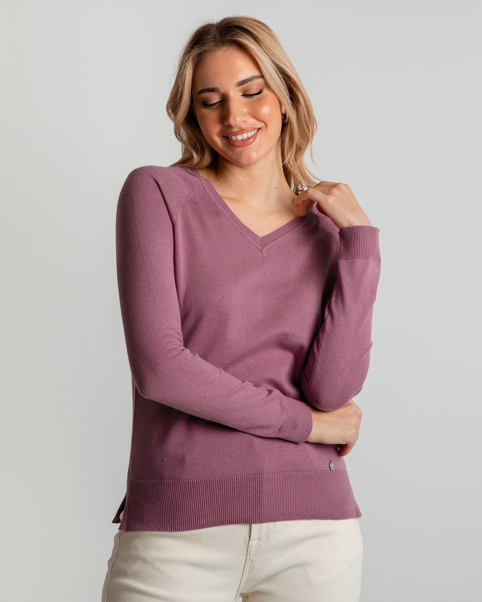 Women's Knitted Light Blouse 'Lily'-PINK