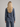 Γυναικεία μπλούζα chenille χαλαρή γραμμή 'Gaga'-BLUE DENIM