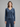 Γυναικεία μπλούζα chenille χαλαρή γραμμή 'Gaga'-BLUE DENIM