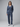 Γυναικεία μπλούζα chenille χαλαρή γραμμή 'Gaga'-BLUE DENIM