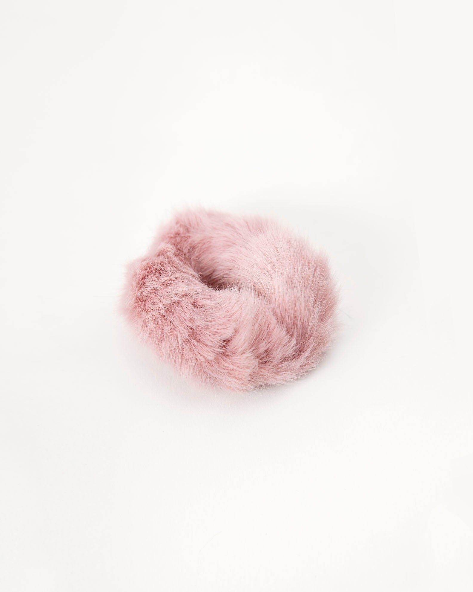 Fur hair band-PINK