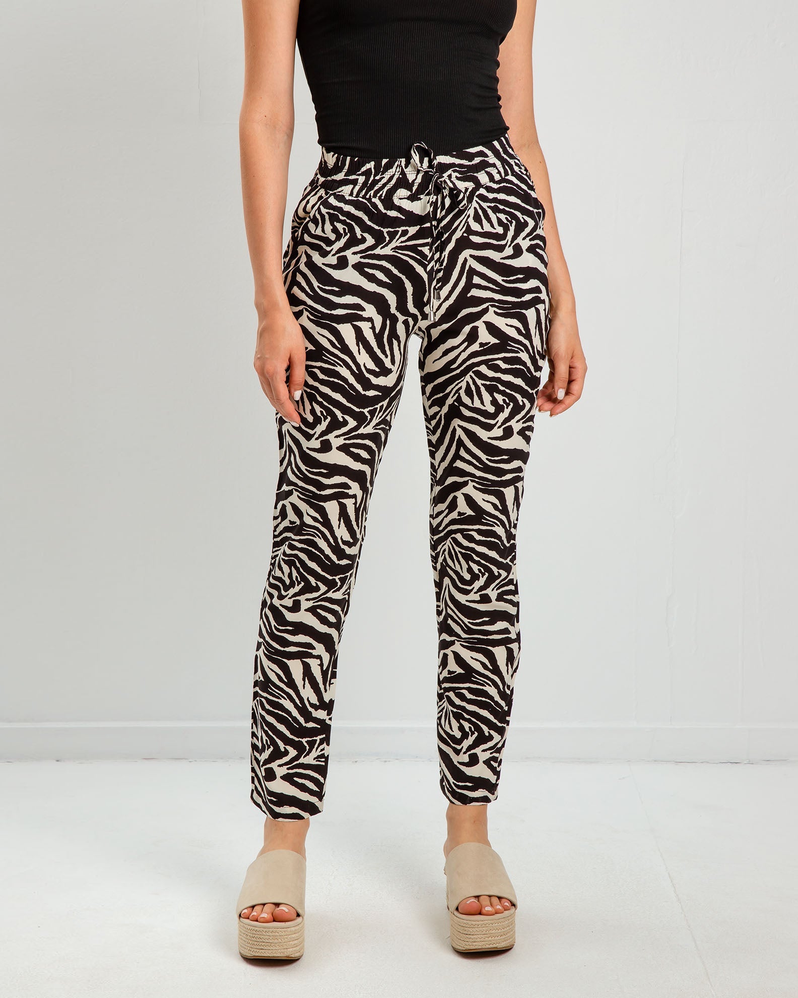 Women's Printed Pants 'Ri44cky'-Zebra