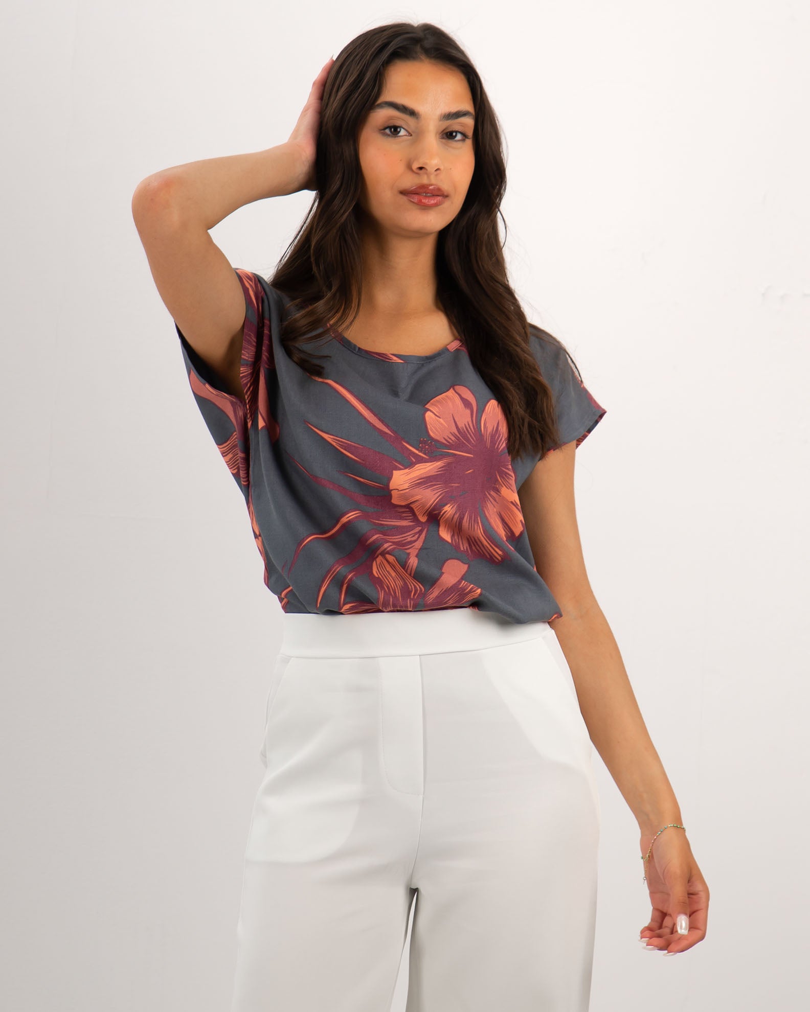 Γυναικεία μπλούζα φλοράλ 'Vanessa'-PRINT 1