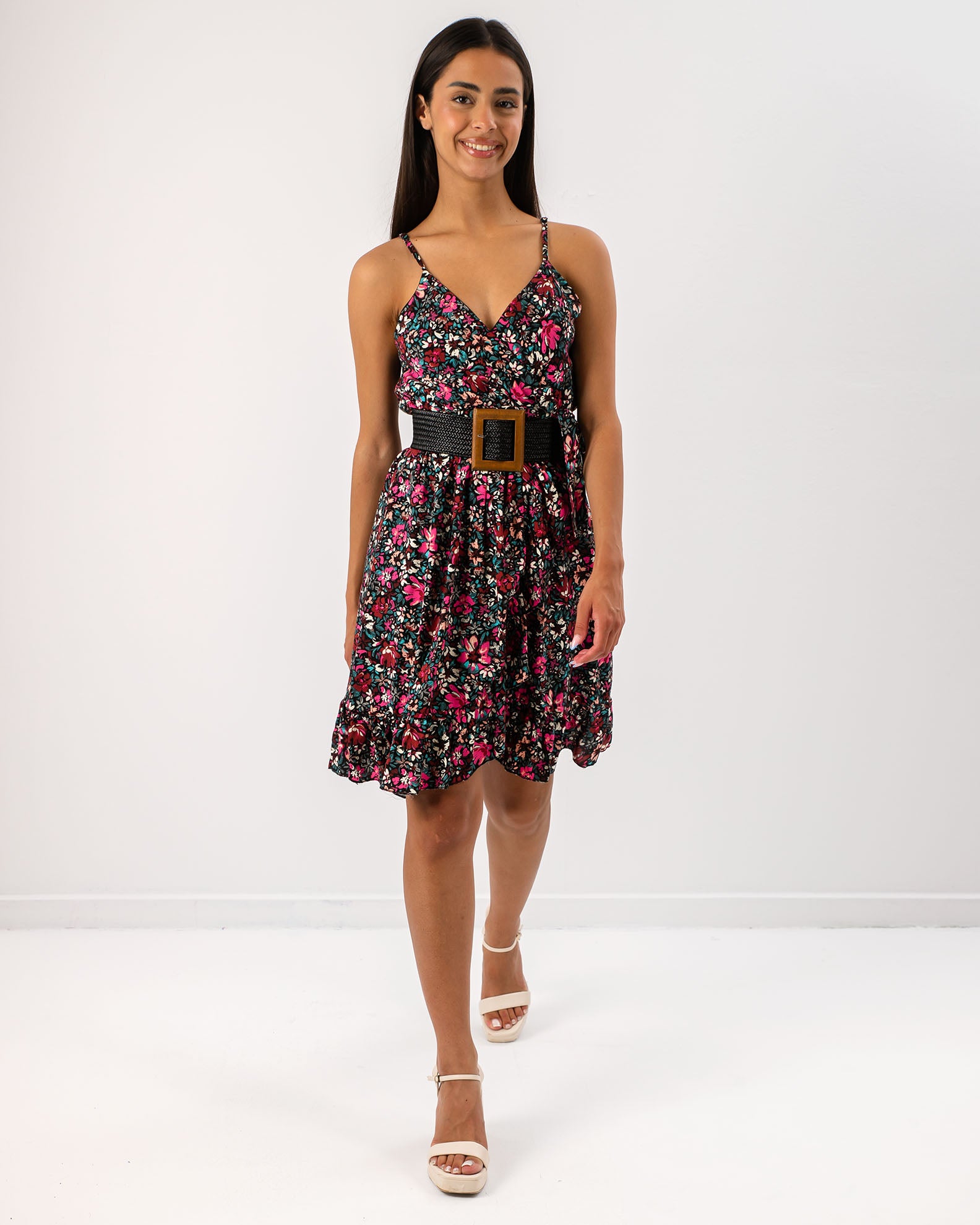 Sleeveless Floral Mini Dress 'Matina'-PRINT 3