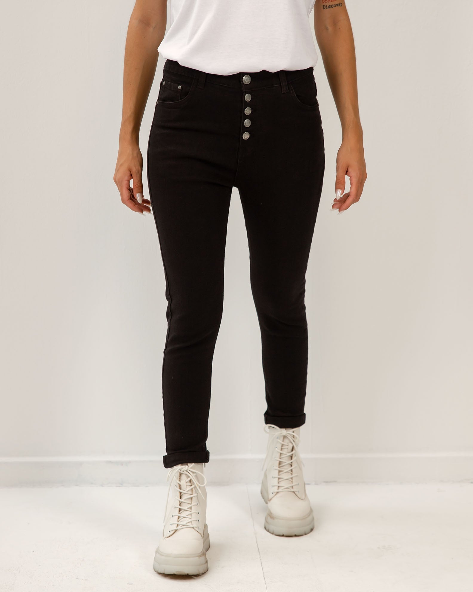 Women's Denim Pants 'Nadia'-BLACK