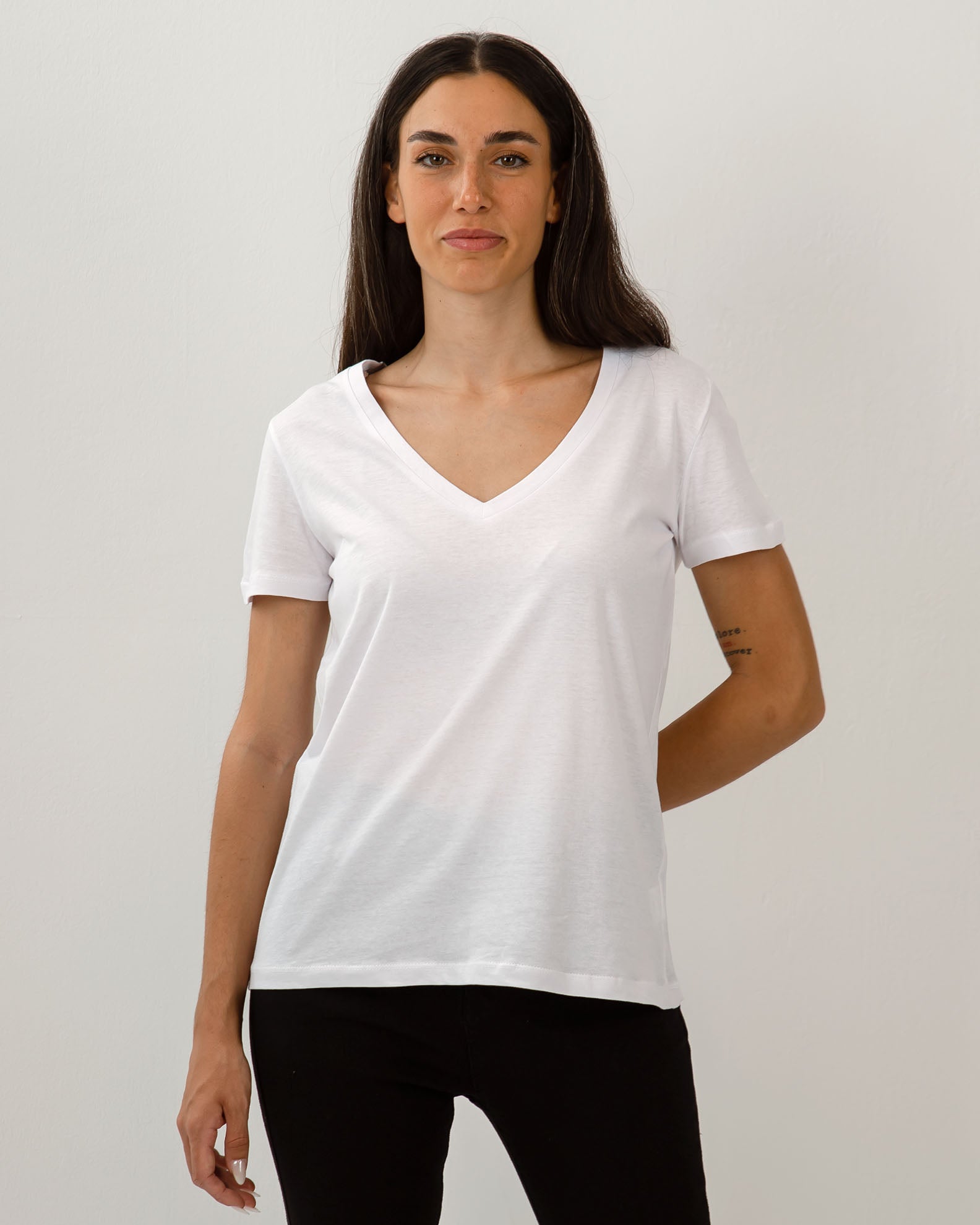 Women's Short Sleeve T-Shirt "Popi"-WHITE