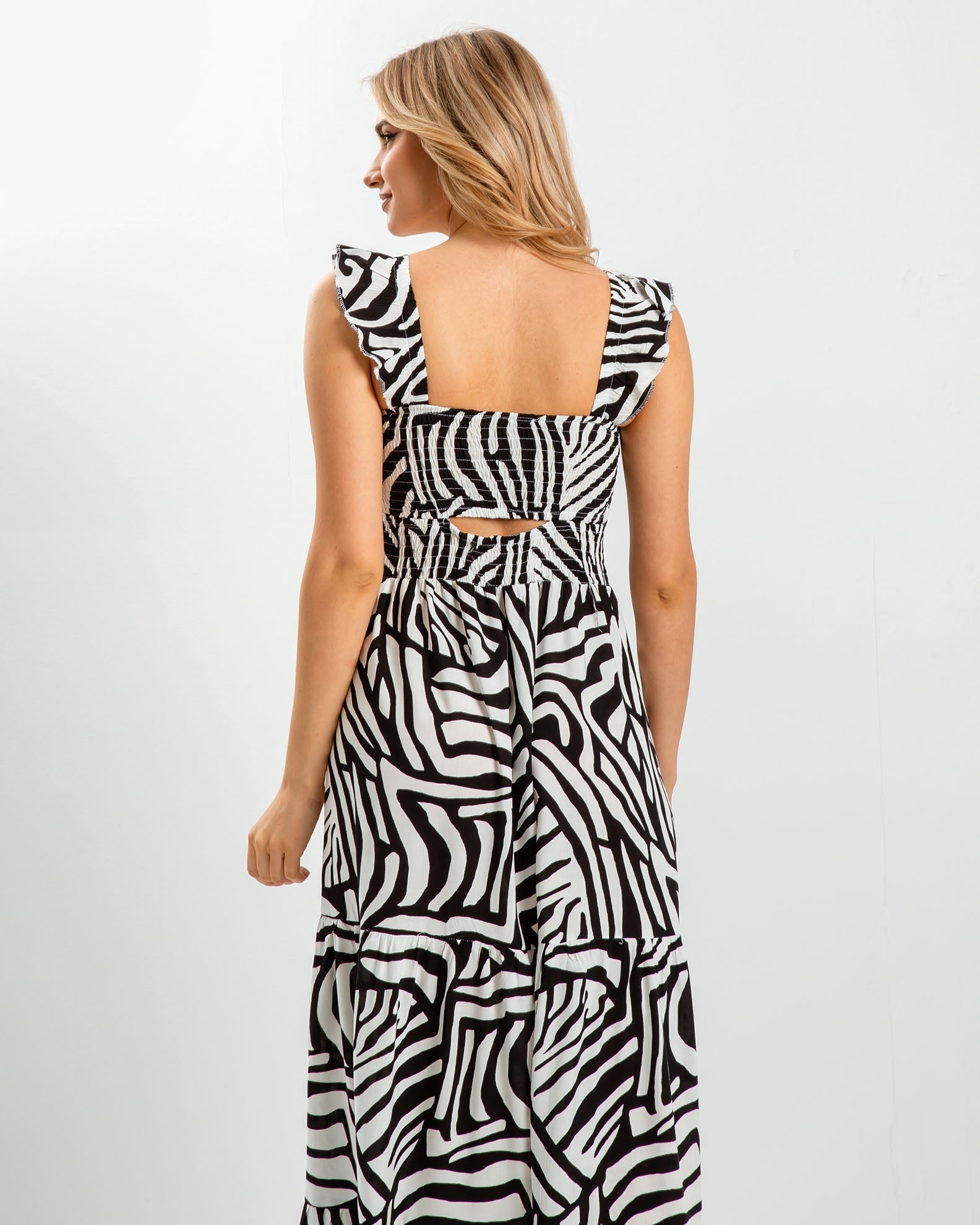 'Sorela' sleeveless printed maxi dress-COMB.6