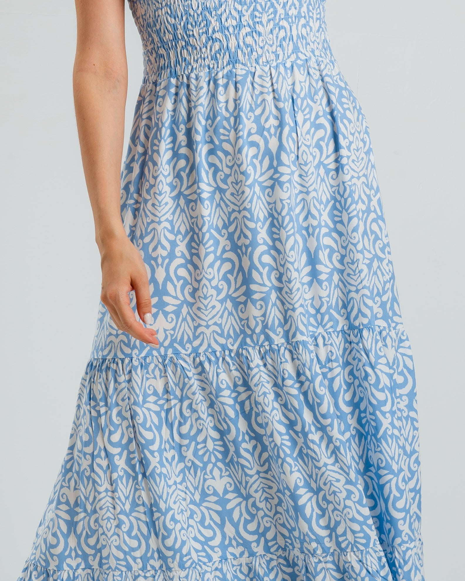 'Sorela' sleeveless printed maxi dress-COMB.8