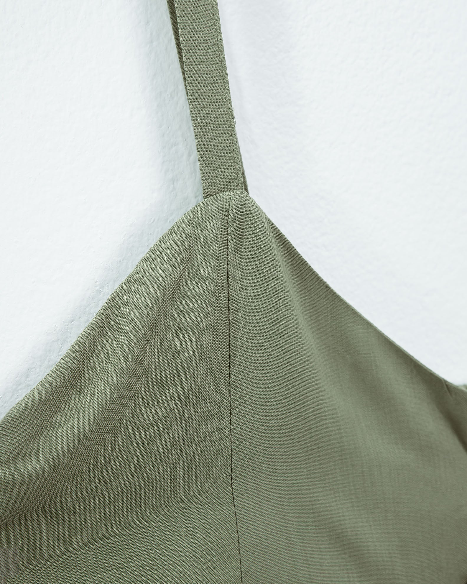 "Amal" sleeveless midi dress-KHAKI