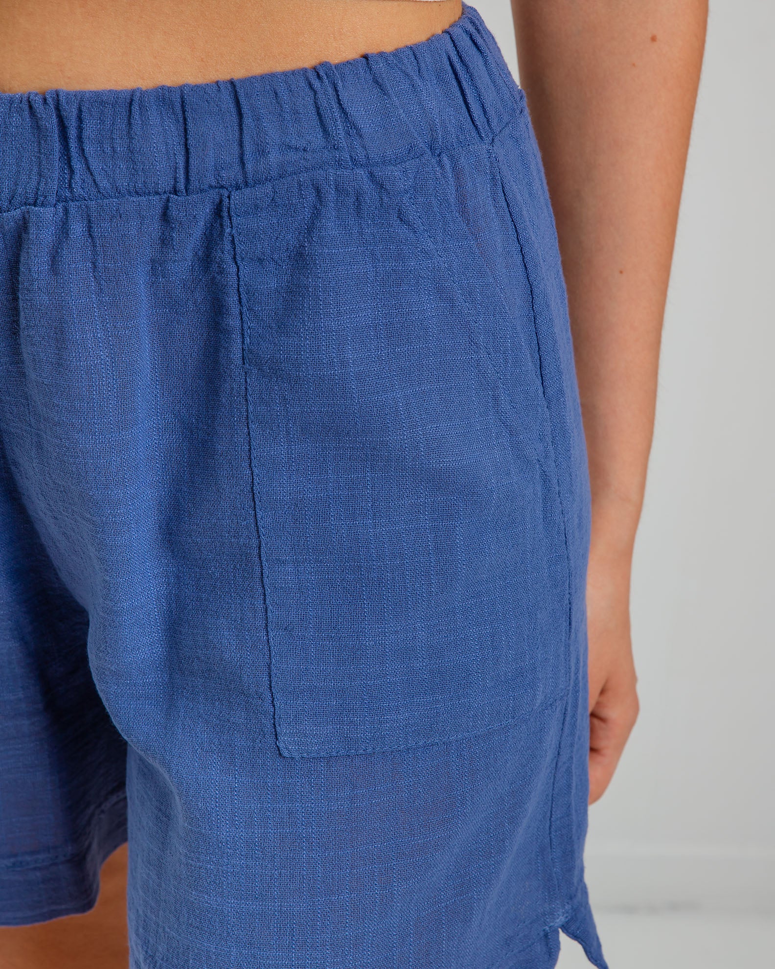 Women's shorts-bermuda linen look 'Elvira'-DENIM